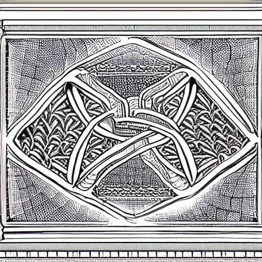 Prompt: intricate detailed illustration of hyperbolic geometry. tensor networks