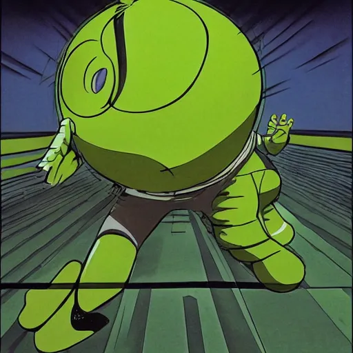 Image similar to a tennis ball monster by satoshi kon