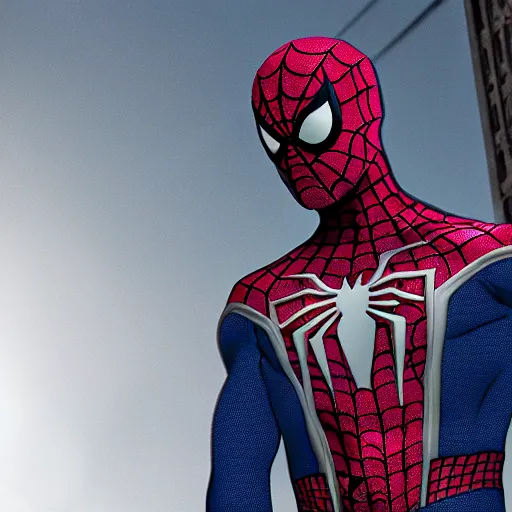 Image similar to character portrait of Spiderman merged with MoonKnight, 4k, highly detailed, cinematic lighting