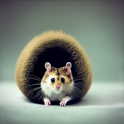 Prompt: a feline hamster - cat - hybrid. animal photography,