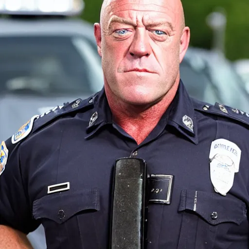 Image similar to photo of dean norris in a police putfit