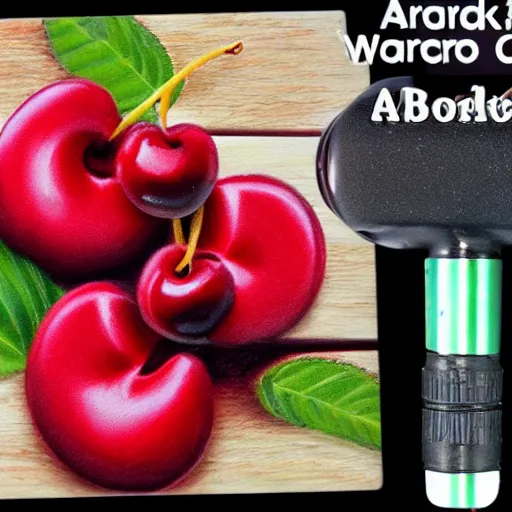 Image similar to airbrush boardwalk style cherries