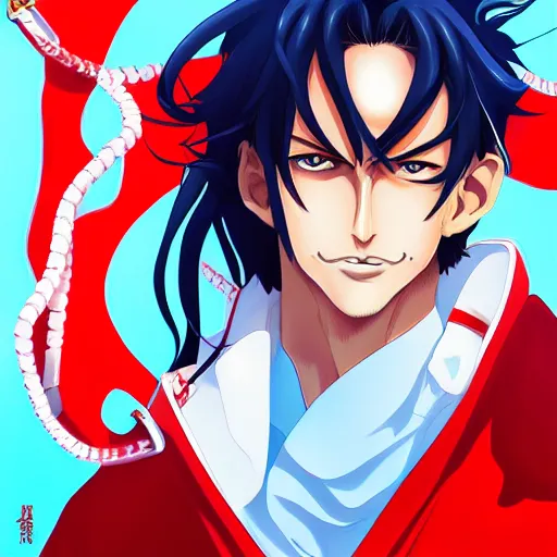 Image similar to portrait of alucard as a lifeguard, anime fantasy illustration by tomoyuki yamasaki, kyoto studio, madhouse, ufotable, trending on artstation