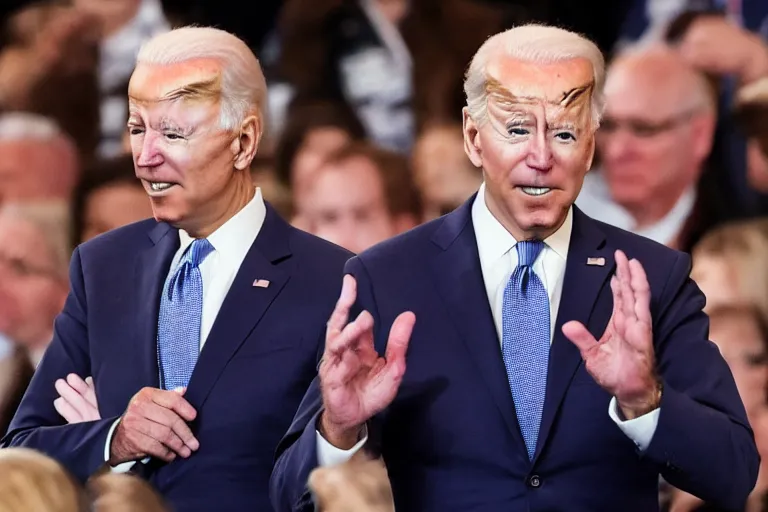 Image similar to joe biden in pain falling down stairs