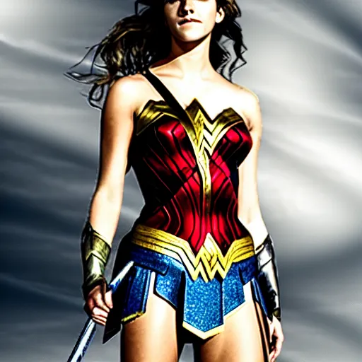 Image similar to emma watson as wonder woman