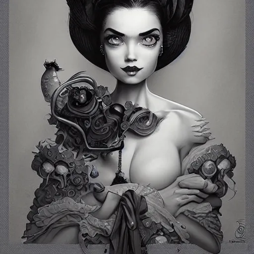 Image similar to Lofi sophisticated portrait Pixar style by Joe Fenton and Stanley Artgerm and Tom Bagshaw and Tim Burton