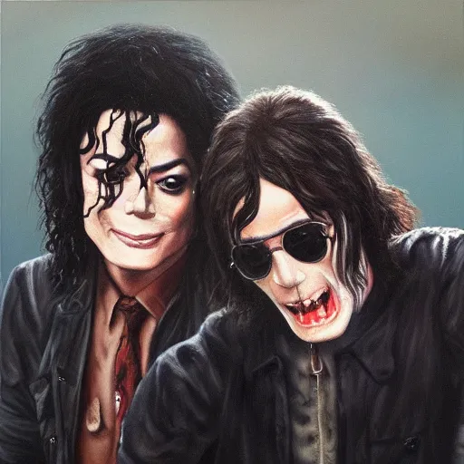 Michael Jackson and John Lennon as rotting zombies | Stable Diffusion ...