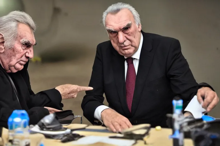 Prompt: Miloš Zeman plays Terminator