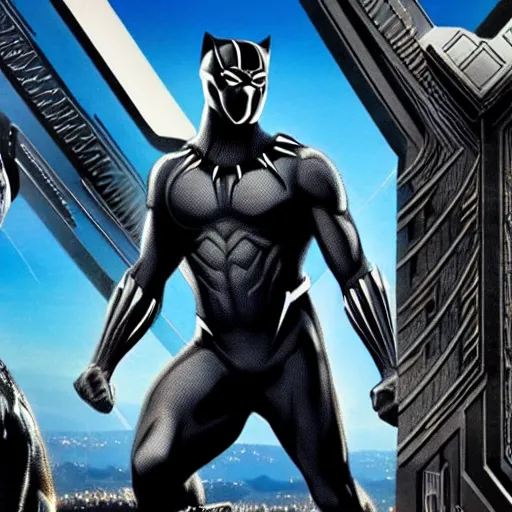 Prompt: black panther art anatomically correct 8 k