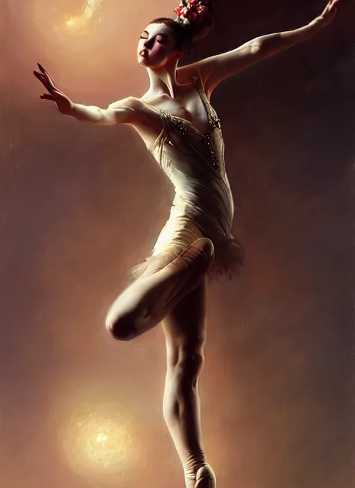 Image similar to prima ballerina by bayard wu, anna podedworna, gaston bussiere, greg rutkowski