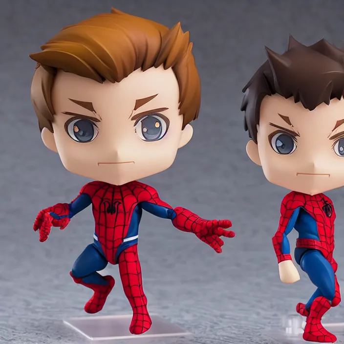 Image similar to tom holland, an anime nendoroid of tom holland spiderman, figurine, detailed product photo