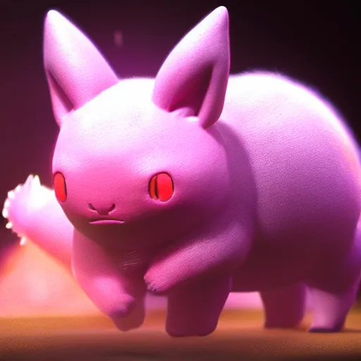 Image similar to photography of a realistic clefairy animal, ultra detailed, 8 k, cinematic lighting, natural background, trending on artstation, pokemon