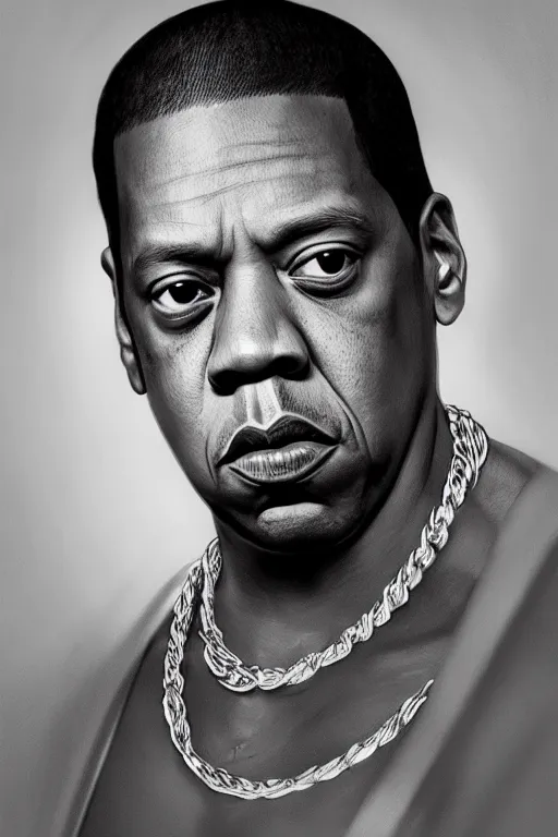 Image similar to ultra realistic illustration, jay - z, staring directly into camera, intricate, elegant, highly detailed, digital painting, artstation, concept art, smooth, sharp focus, illustration, art by artgerm and greg rutkowski and alphonse mucha