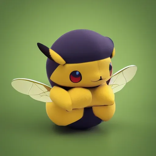 Image similar to pokemon bee cutie stuffed animal friends, unreal ungine 5, octane render, cinema 4 d, by deema egorov