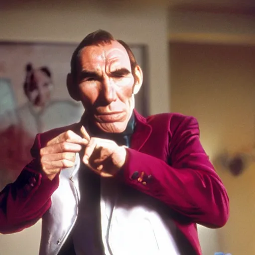 Image similar to pete postlethwaite as austin powers, movie still