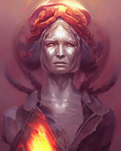 Prompt: paralyzed possessed by the deceased, the all seeing eye in the forehead of reality, a fire of a million guns, the mother of a millions sounds, god emperor of civilization illustration trending on artstation, anime. by peter mohrbacher and artgerm and greg rutkowski and ilya kuvshinov. high quality, stunning, intricate detailed character. 8 k