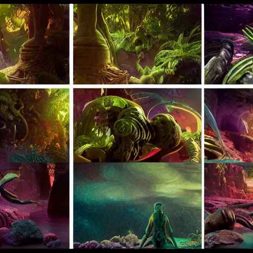 Image similar to river lush alien cinematic geometric 8 k sharp focus sacred by moebius, andreas franke, james christensen, victo nagi, artgerm