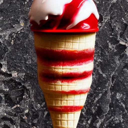 Image similar to freddy kruger as a ice cream on a stick, realistic photography, high detailed