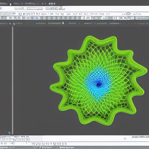 Prompt: mesh 3D model of complex fractal form in Houdini mesh mode