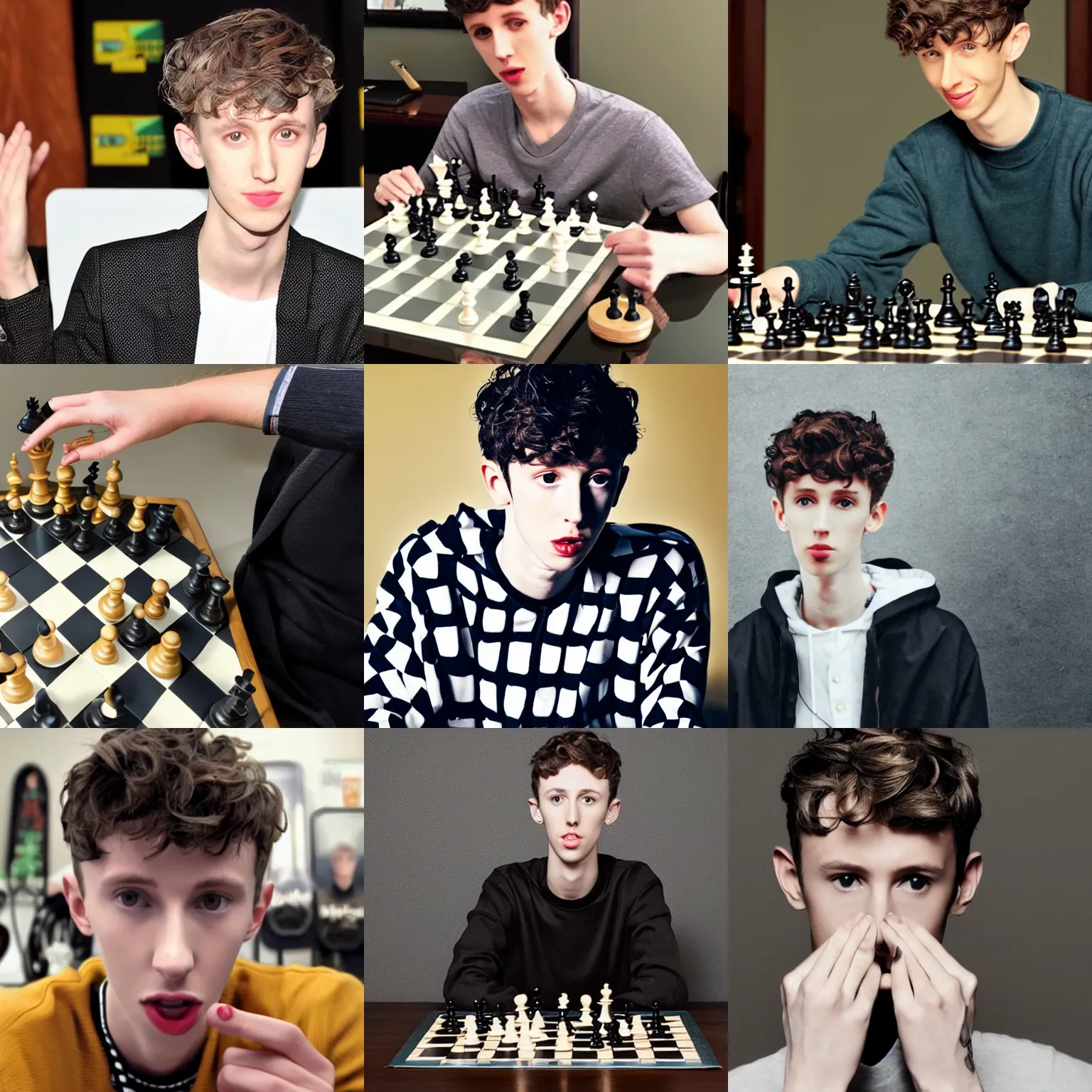 Prompt: troye sivan challenges you to a game of chess