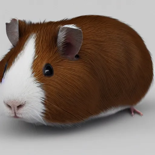 Image similar to realistic 3 d render of a guinea pig