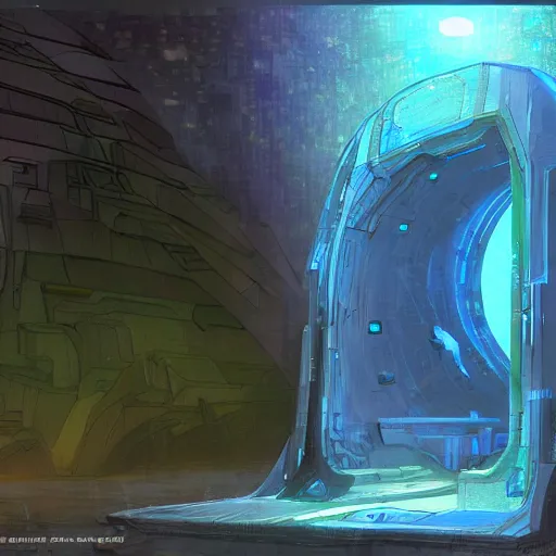 Image similar to a science fiction dimensional portal, by an amazing sci - fi artist, 2 d game art, remodernism.