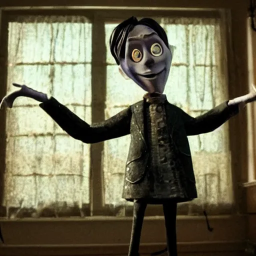 Image similar to A still of Bryan Cranston in the film Coraline, highly detailed, very detailed, extremely detailed, detailed, HD Quality, taken in the mid 2000s, film still