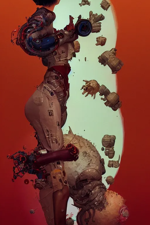 Prompt: full body portrait of crazy lady scientist, illustration by silvio camboni, feng zhu, yoshitaka amano, katsuhiro otomo, victo ngai, brom, jeffrey catherine jones pose, concept art, octane, unreal 5, artstation