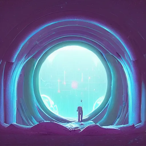 Image similar to “Portal to another world by Simon Stalenhag, 8k, highly detailed, trending on artstation”