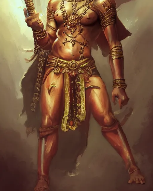 Image similar to full body portrait of Praggnanadhaa by Stanley Artgerm Lau, WLOP, Rossdraws, frank frazetta, Andrei Riabovitchev, Marc Simonetti, tranding on artstation