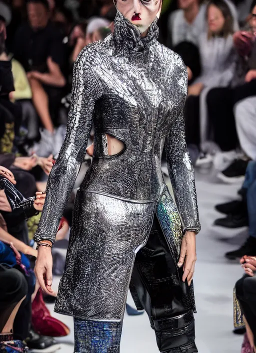 Image similar to hyperrealistic and heavy detailed balenciaga runway show of mortal kombat, leica sl 2 5 0 mm, vivid color, high quality, high textured, real life