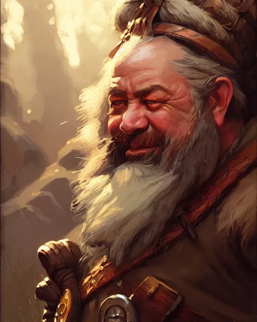 Image similar to a dwarf chieftes | | realistic shaded, fine details, realistic shaded lighting poster by greg rutkowski, magali villeneuve, artgerm, jeremy lipkin and michael garmash and rob rey