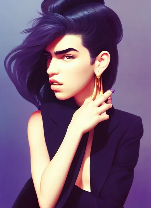 Prompt: cute mafia boss dua lipa, natural lighting, path traced, highly detailed, high quality, digital painting, by don bluth and ross tran and studio ghibli and alphonse mucha, artgerm