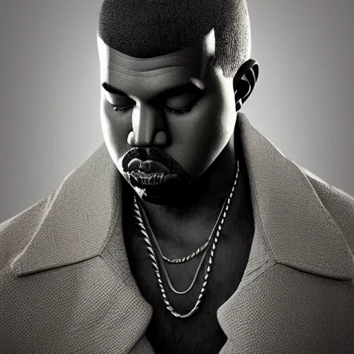 Prompt: hyperrealistic film still of kanye west conway twitty, stunning 3 d render inspired by istvan sandorfi & greg rutkowski & mike judge, perfect symmetry, dim volumetric cinematic lighting, 8 k octane comprehensive render, extremely mega hyper - detailed and lifelike attributes & atmosphere, intricate, realistic flesh texture, masterpiece, artstation, stunning,