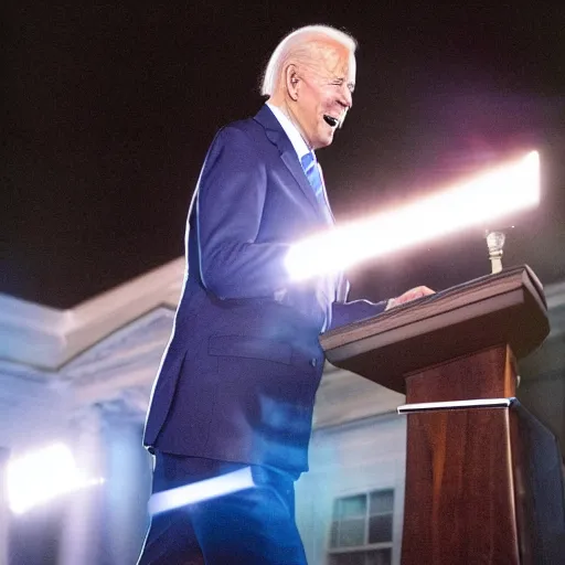 Image similar to biden using his super move st the white house, digital photography