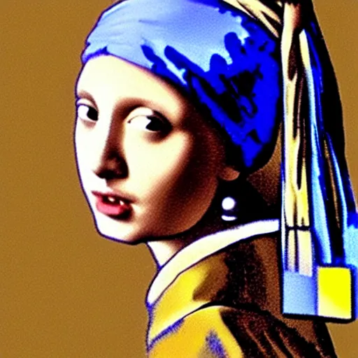 Prompt: joey from friends as the girl with the pearl earring