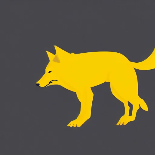 Image similar to a yellow wolf logo, only head, white background, sports logo, high school mascot, simplistic,