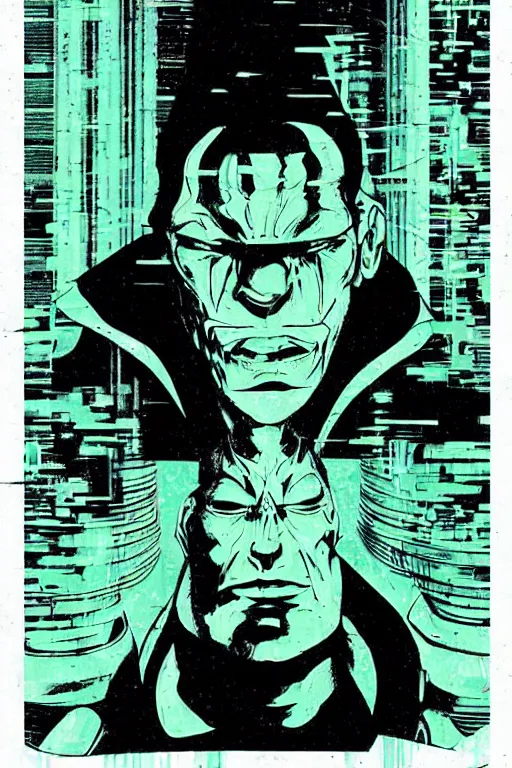 Prompt: 1 9 7 9 sci - fi portrait of an ogre performing ritual sepuku. simple stylized cyberpunk photo from the matrix ( 1 9 9 9 ) by josan gonzalez.