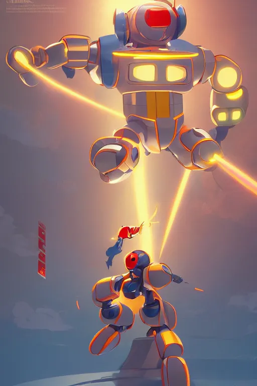 Image similar to metabots medabots medarotto medarot robot minimalist comics, behance hd by jesper ejsing, by rhads, makoto shinkai and lois van baarle, ilya kuvshinov, rossdraws global illumination ray tracing hdr radiating a glowing aura