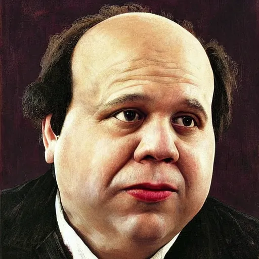 Image similar to danny davito frank reynolds movie actor photograph, portrait, famous painting, by ilya repin