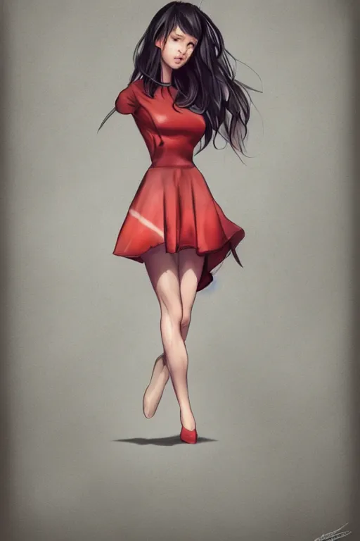 Image similar to Short Dress portrait by Artgerm and WLOP