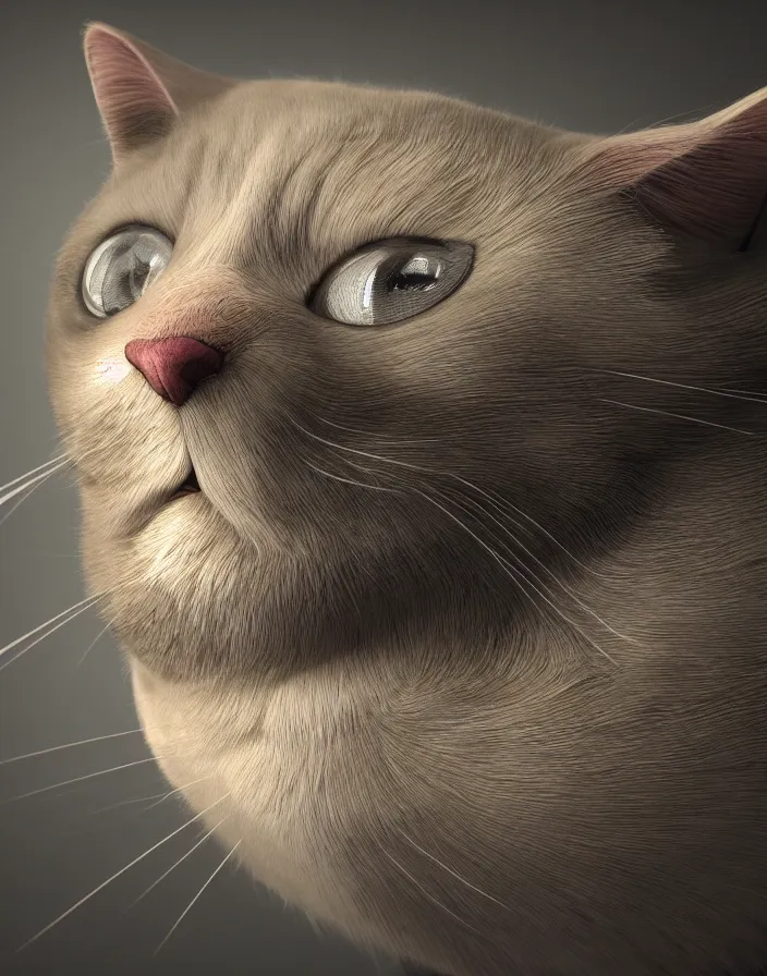 Prompt: a fat cat , Artstation,8K,4K, ultra realistic, super detailed