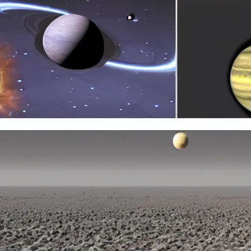 Image similar to a solar system with two nearby planets that are habitable