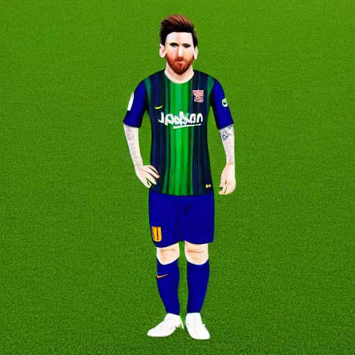 Prompt: leo messi dressed with the betis football team shirt, 8 k, realistic