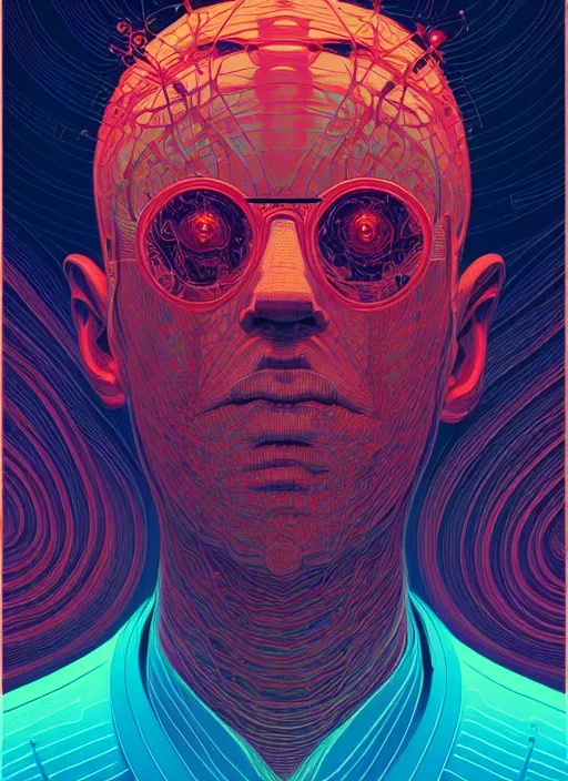 Prompt: symmetry!! stunning portrait of mad scientist by victo ngai, kilian eng vibrant colours, dynamic lighting, digital art, winning award masterpiece, fantastically beautiful, illustration, aesthetically inspired by beksinski and dan mumford, trending on artstation, art by greg rutkowski, 8 k