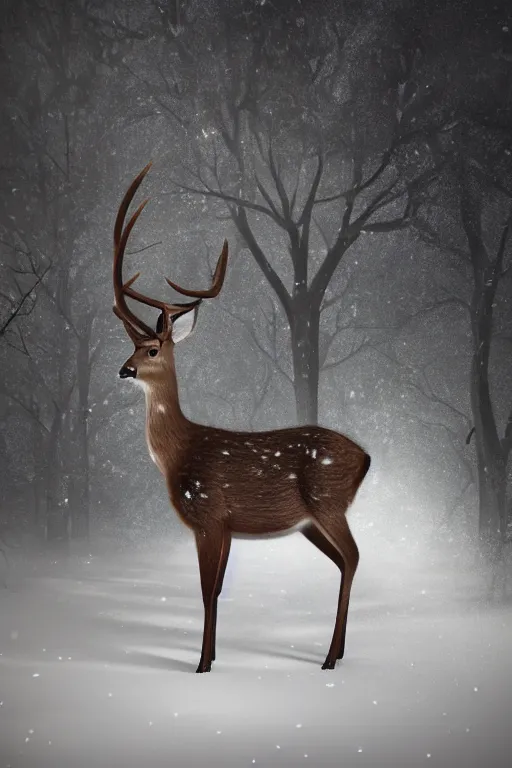 Image similar to a deer wearing a white formal coat, conversing with a crow wearing a red formal coat, hyperrealistic, concept art, octane render, unreal engine 5, trending on DeviantArt, highly detailed, high quality, 8K, soft lighting, cute, natural lighting, realistic face, trending on Artstation, elegant clothes, profile picture, path traced, house background