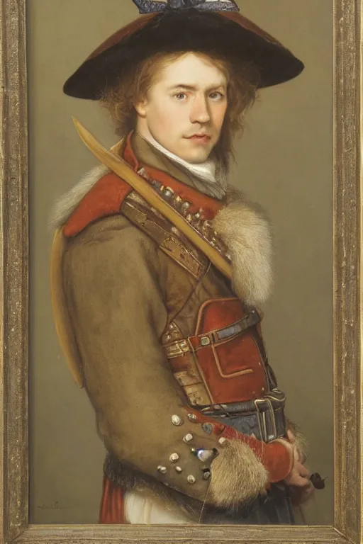 Image similar to a portrait of a Scottish laird wearing a balmoral hat, art