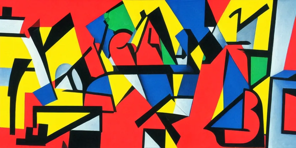 Image similar to A new painting by Fortunato Depero