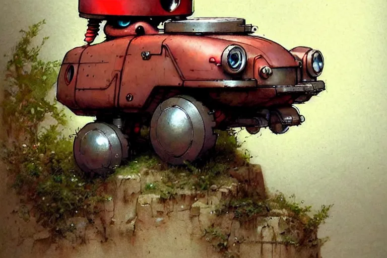 Image similar to adventurer ( ( ( ( ( 1 9 5 0 s retro future robot android mouse rv dumptruck house robot. muted colors. ) ) ) ) ) by jean baptiste monge!!!!!!!!!!!!!!!!!!!!!!!!! chrome red