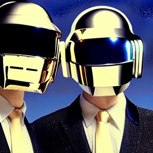 Prompt: daft punk helmets, pixar